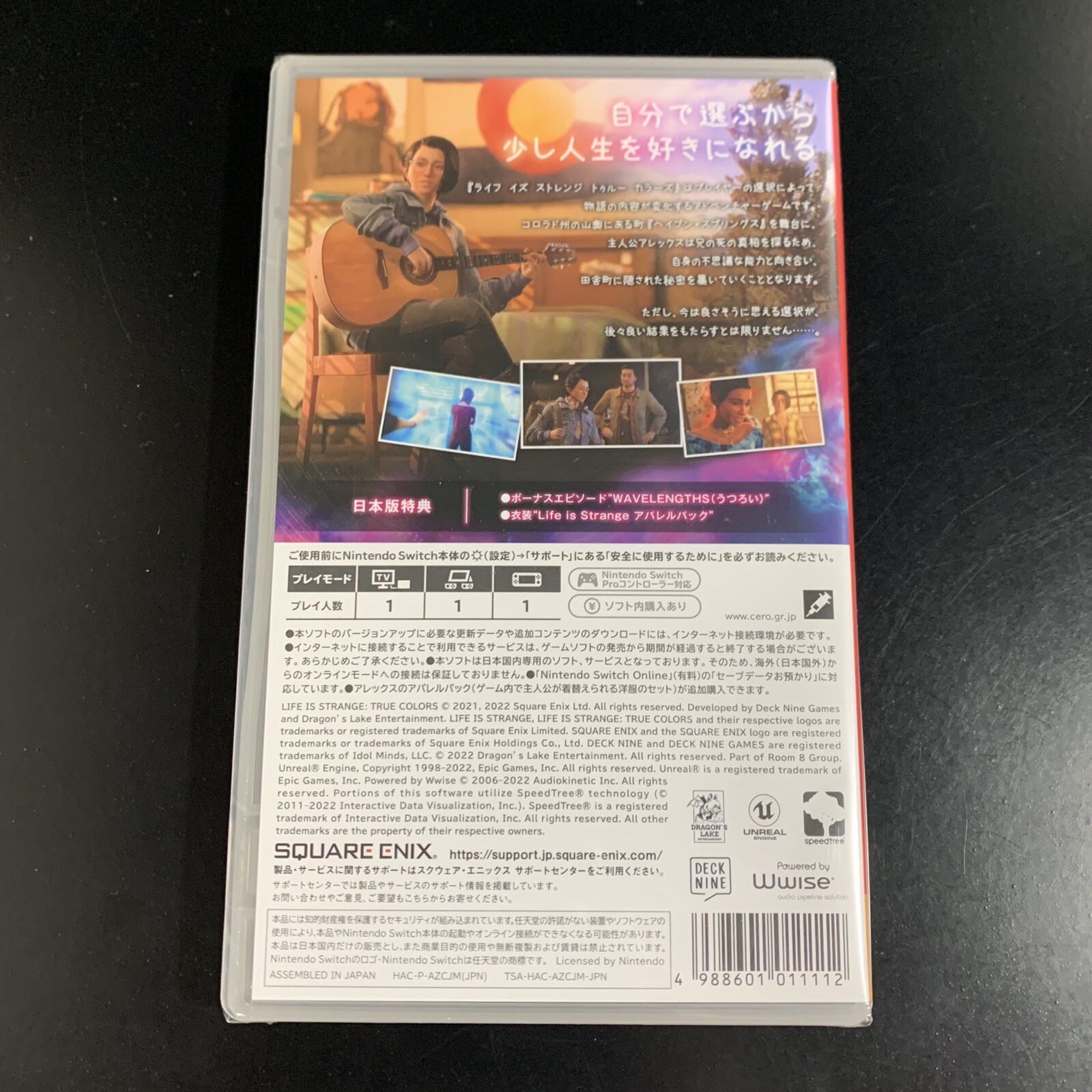 Unopened SW Life is Strange True Colors Nintendo Switch Square Enix Sealed