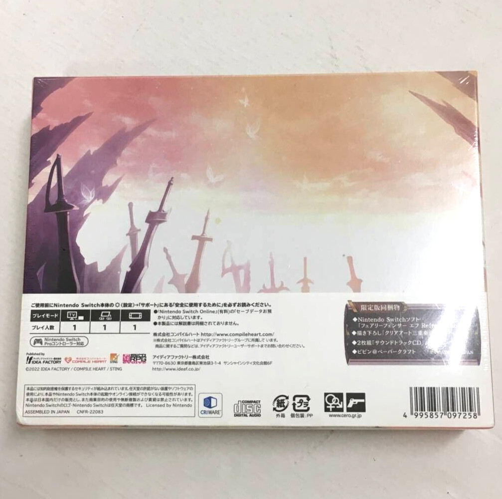 Unopened SW Fairy Fencer F Refrain Chord Limited Edition Nintendo Switch