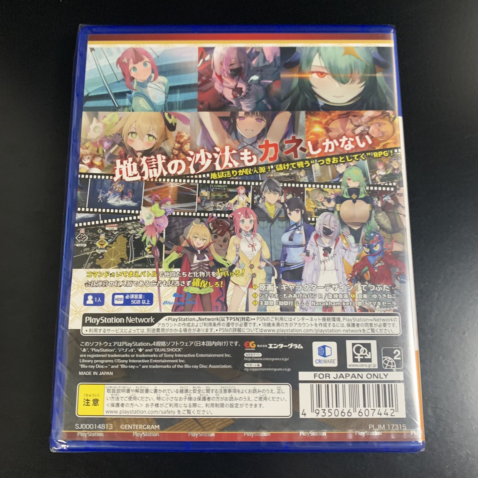 Unopened PS4 goHELLgo Tsukiotoshiteko Sony PlayStation 4 Entergram Sealed